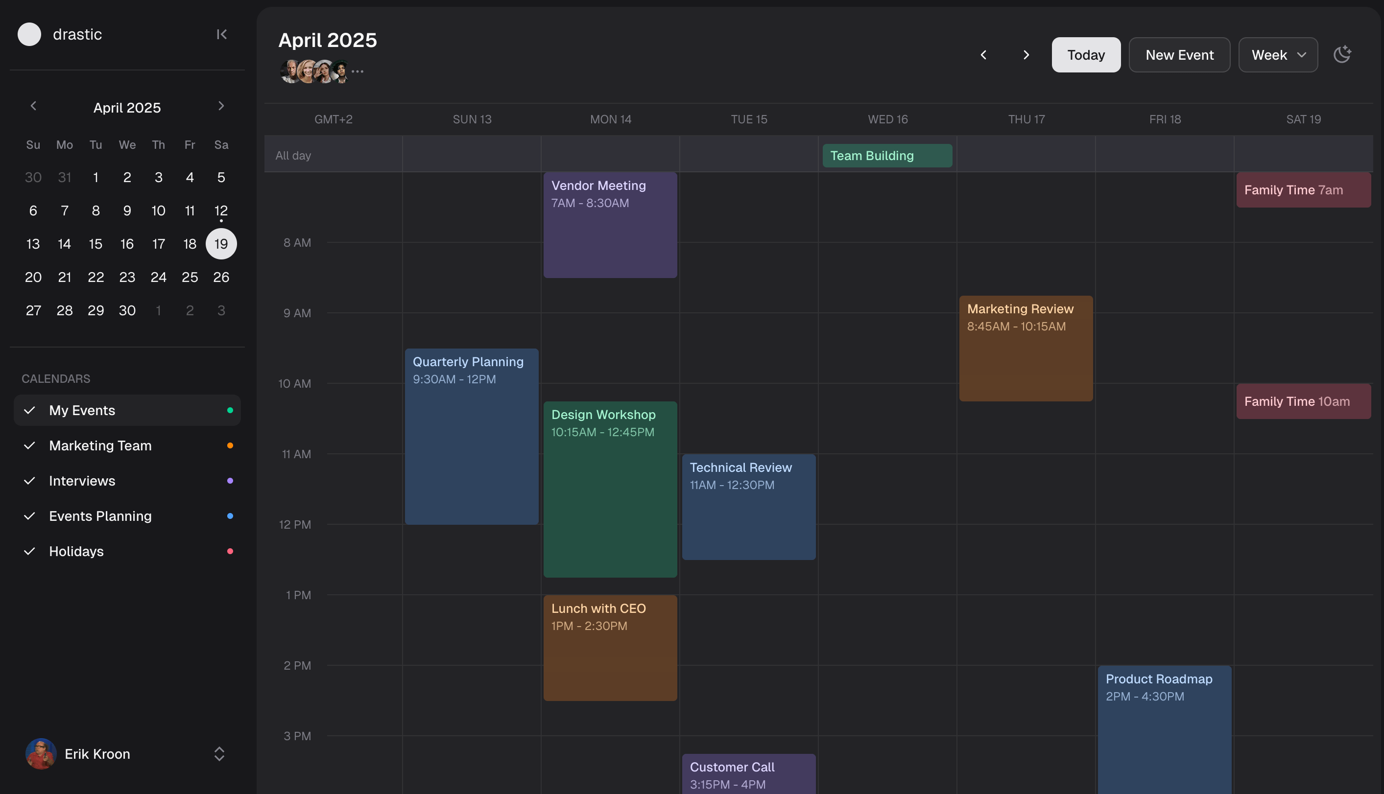 Drastic Calendar Interface